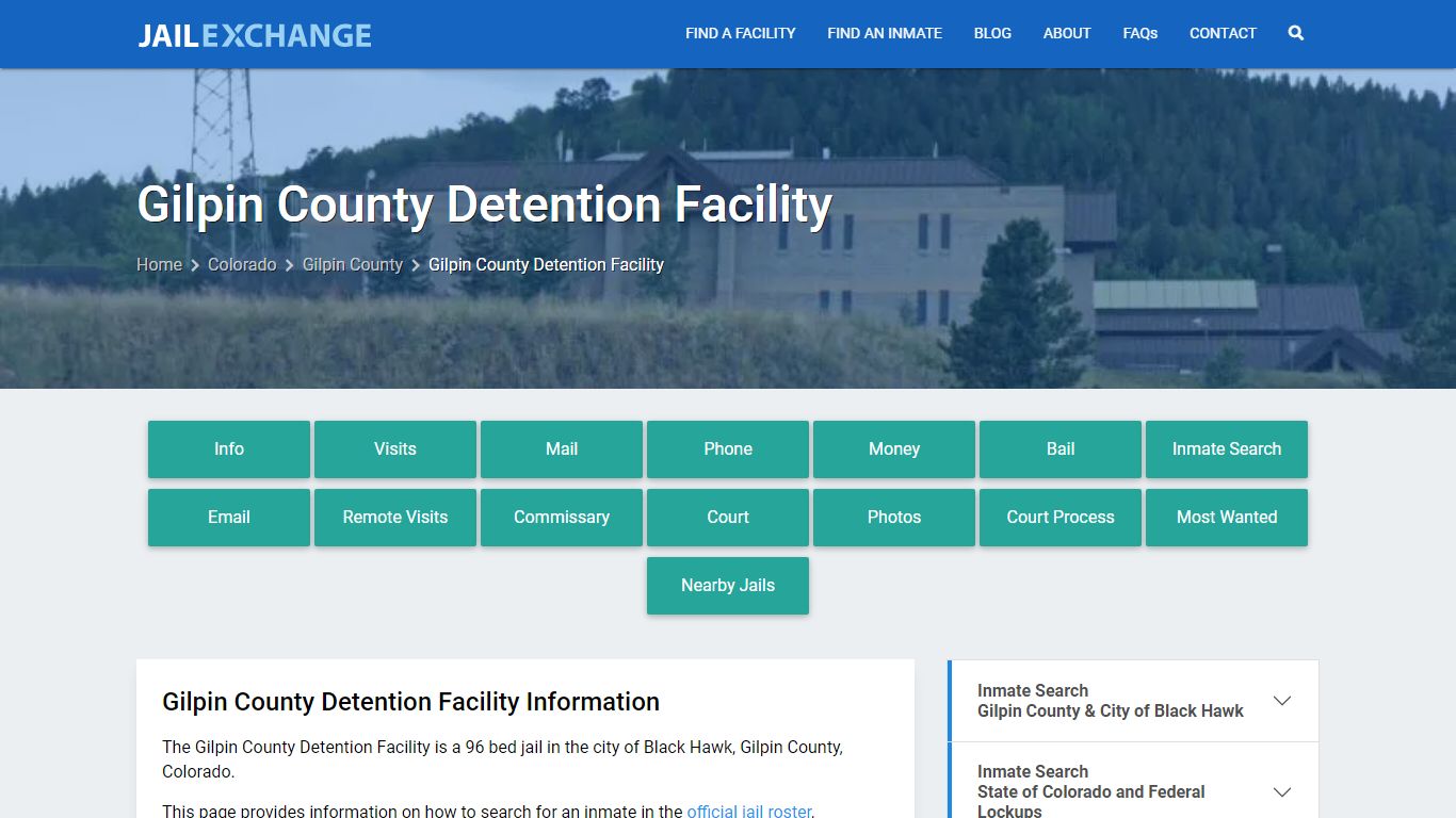 Gilpin County Detention Facility, CO Inmate Search, Information